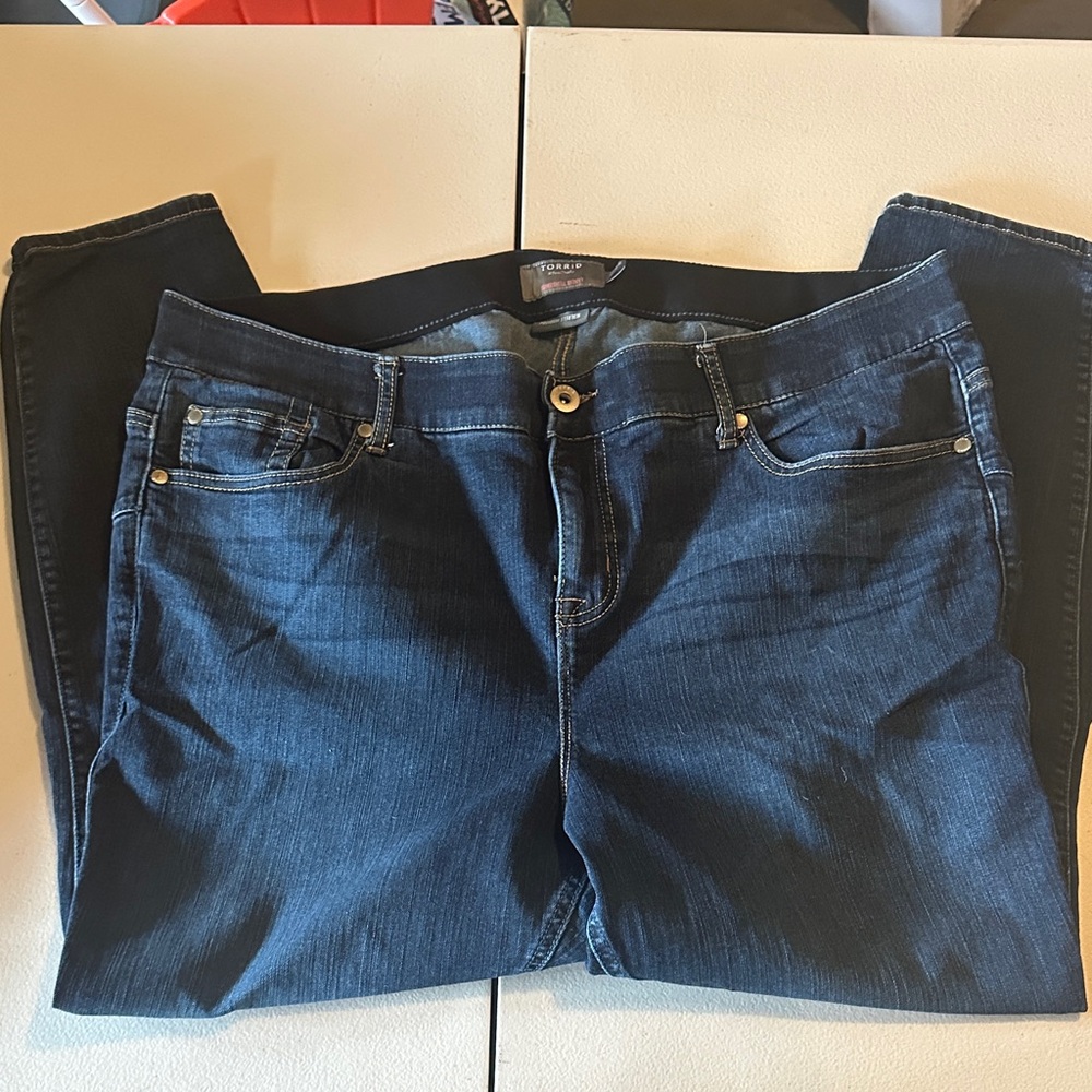Torrid Dark Blue Skinny Jeans
